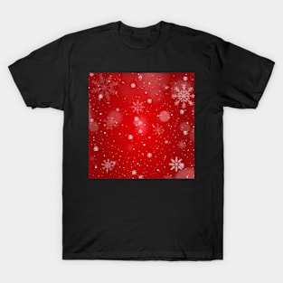 Visions of Red and Snowflakes T-Shirt